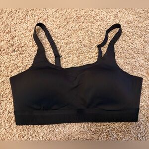 Lululemon Black Bra with Adjustable Straps and Scoop Neckline